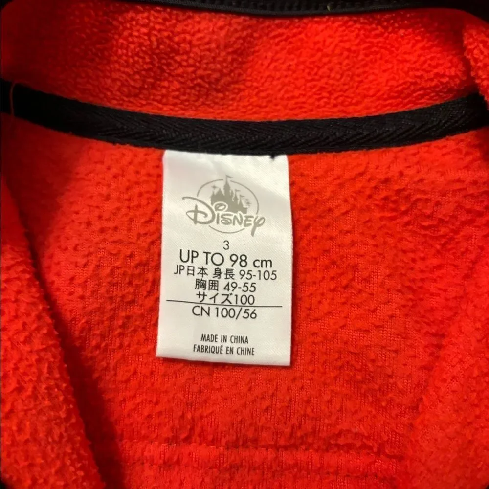 Disney Spiderman red fleece zip up jacket
